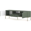TV stolek Maggiore 154,5 cm zelený/zlatý