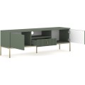 TV stolek Maggiore 154,5 cm zelený/zlatý