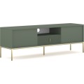 TV stolek Maggiore 154,5 cm zelený/zlatý