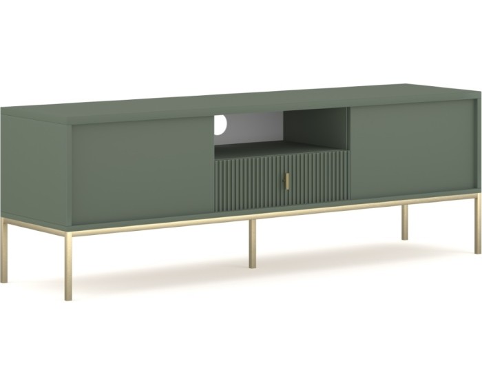 TV stolek Maggiore 154,5 cm zelený/zlatý