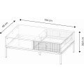 Konferenční stolek Maggiore 104 cm zelený/zlatý