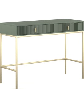 Toaletní stolek Maggiore 104 cm zelený/zlatý