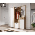 Předsíňová stěna Trio se zrcadlem 145 cm dub Artisan/bílá