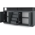 Komoda Luna 190 cm antracit