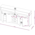 Komoda Luna 190 cm antracit