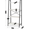 Regál Gia 64 cm bílý/černý