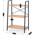 Regál Vior 64 cm dub zlatý/černý