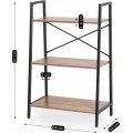 Regál Vior 64 cm ořech/černý