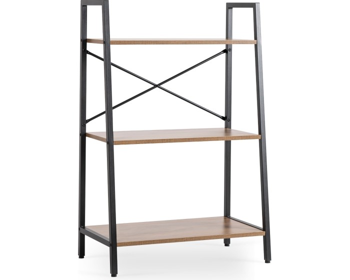 Regál Vior 64 cm ořech/černý