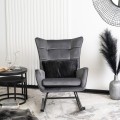 Čalouněné houpací křeslo JACKSON šedé