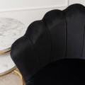 Designové křeslo Angel samet černé/zlaté