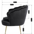Designové křeslo Angel samet černé/zlaté