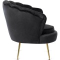 Designové křeslo Angel samet černé/zlaté