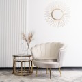 Designové křeslo Angel samet krémové/zlaté