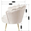 Designové křeslo Angel samet krémové/zlaté