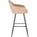 Barová židle Salem 53 cm béžová/černá