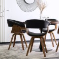 Designová jídelní židle Ohio samet ořech/černá