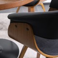 Designová jídelní židle Ohio samet ořech/černá