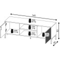 TV stolek Flinn 140 cm černý