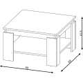 Konferenční stolek Tinto 68 cm beton/antracit