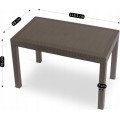 Zahradní stůl Fargo 119,5 cm hnědý