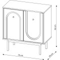Komoda Mazoma 79 cm černá/zlatá