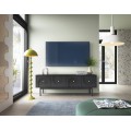 TV stolek Mazoma 154 cm černý/zlatý