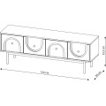 TV stolek Mazoma 154 cm černý/zlatý