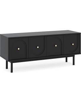 TV stolek Mazoma 154 cm černý/zlatý