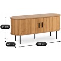 TV stolek Trish 120 cm dub přírodní/černý