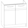 Kuchyňská skříňka pod dřez Livia 80 cm dub sonoma/tmavě hnědá