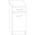 Kuchyňská skříňka Livia 40 cm tmavě hnědá/dub sonoma