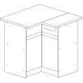 Rohová kuchyňská skříňka Livia 90 cm levá tmavě hnědá/dub sonoma