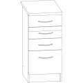 Kuchyňská skříňka Livia 40 cm se zásuvkami tmavě hnědá/dub sonoma
