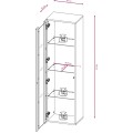 Závěsná vitrína Vivien 40 cm s LED osvětlením dub Wotan