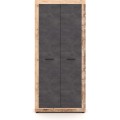 Předsíňová skříň Luna 198 cm dub Matera světlý/šedá
