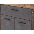 Komoda Luna 89,9 cm dub Matera tmavý/šedá