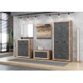 Botník Luna 90 cm dub Matera světlý/šedý