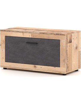 Botník Luna 90 cm dub Matera světlý/šedý