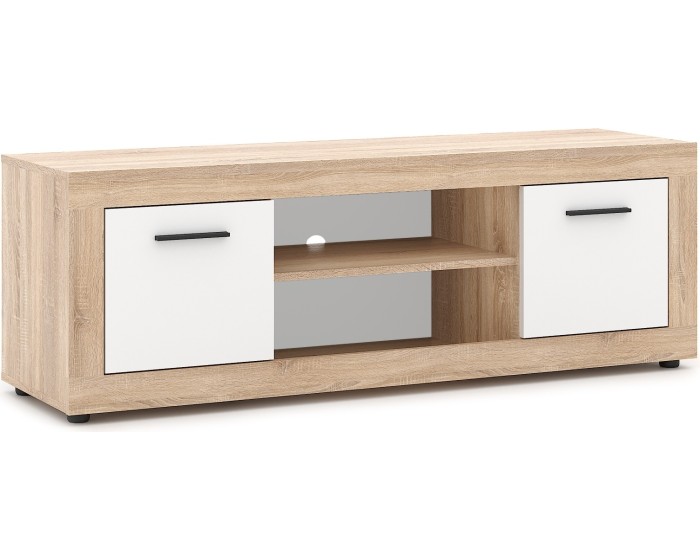 TV stolek Luna 140 cm dub sonoma/bílý
