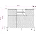 Komoda Diamond s LED osvětlením 153,9 cm bílý lesk