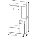 Předsíňová stěna Nordic 100 cm dub Evoke/grafit