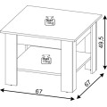 Konferenční stolek Minivas 67 cm dub burbon