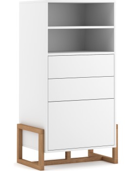 Komoda vysoká Oslo bílá