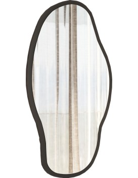Dekorativní nástěnné zrcadlo Couldy 85x45 cm černé