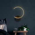 Nástěnné LED svítidlo Moon černé