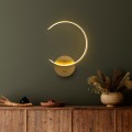 Nástěnné LED svítidlo Moon zlaté
