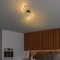 Stropní LED svítidlo Yilan černé