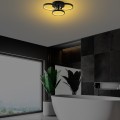 Stropní LED svítidlo Halka černé