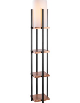 Stojací lampa Nora VI černá mat/měděná
